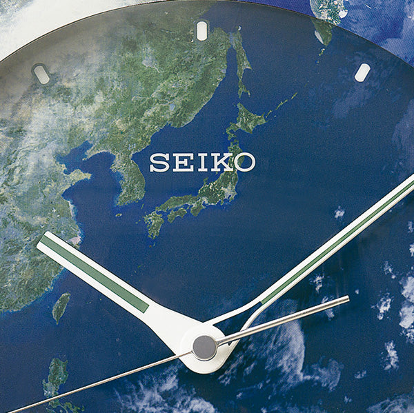 SEIKO GP218L 無線電時鐘產生125週年版 地球造型衛星電波掛牆鐘