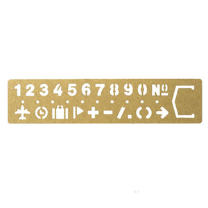 Midori 日本精美文具系列 黃銅書籤尺 Template Bookmark