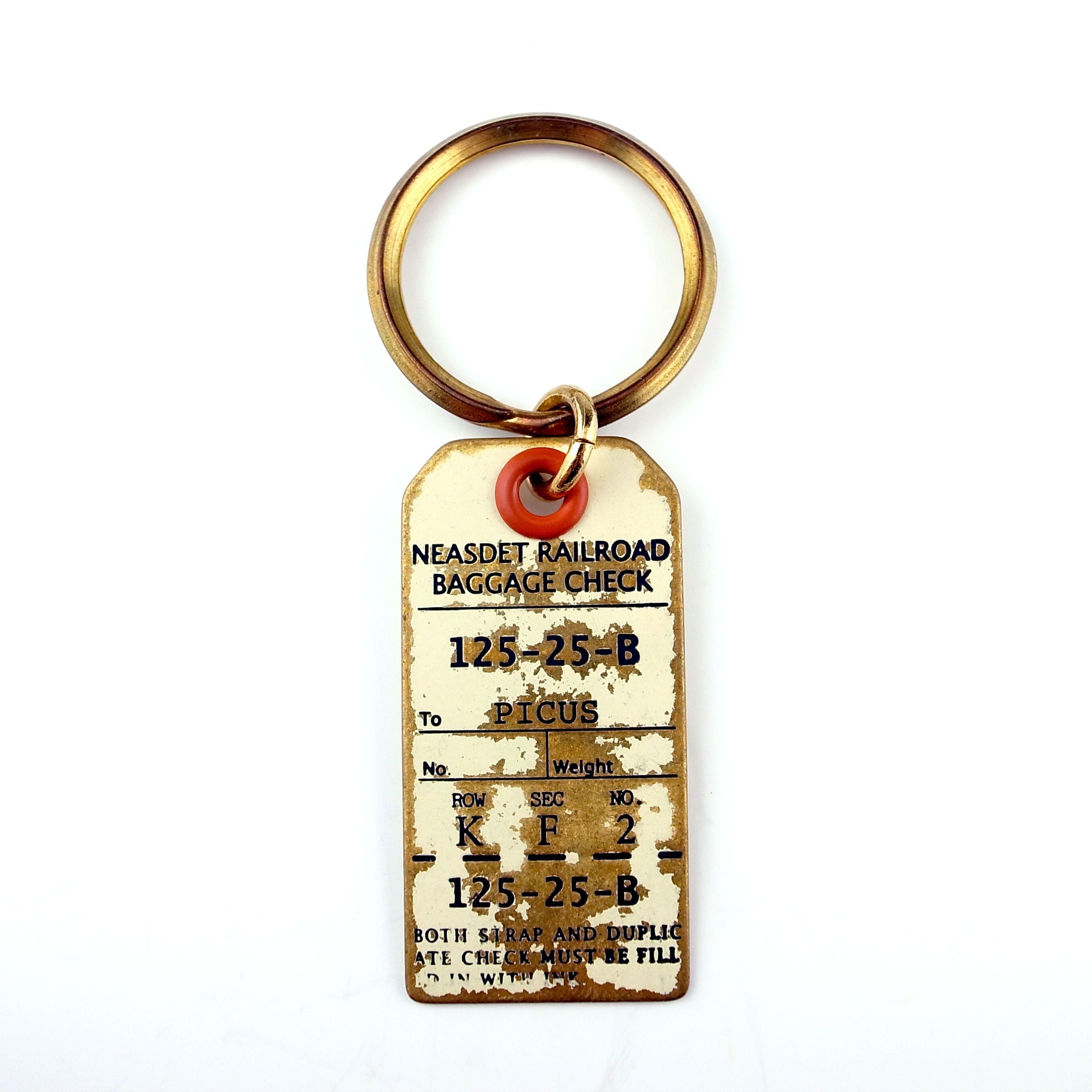 PICUS 日本黃銅精品 復古鐵道車票銅製鎖匙扣 特殊銅色 LUGGAGE TAG KEY-HOLDER COLOOR TYPE