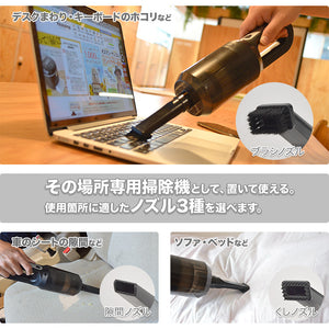 Thanko USB 充電式小型無線吸水/吸塵兩用掃除機